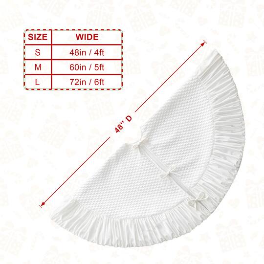 Glitzhome® Deluxe Velvet Ruffled Christmas Tree Skirt